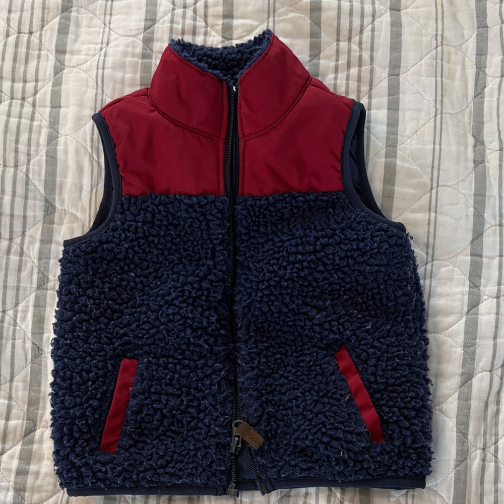 Carter's Red and Navy Sherpa Vest 24M